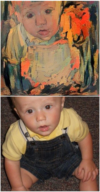 Faux Fauve Family Photos - Click to learn how to convert your snapshots into digital images that look like Matise paintings. Conversions are easy and free with any of Google's Deep Dream Apps.
