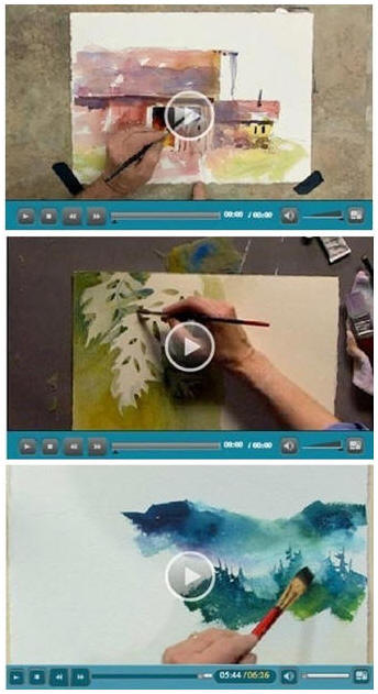 130+ Free DIY Watercolor Videos - Jerrys Artarama lets you enjoy a bunch of free watercolor how-to video demonstrations by talented watercolor artists. Beginner or advanced, youll find helpful advice and techniques for your watercolor portraits, landscapes, seascapes and more. (Photo: Watercolor video demonstrations by Tom Jones and Linda Kemp) Click through to learn while watching your favorite videos.